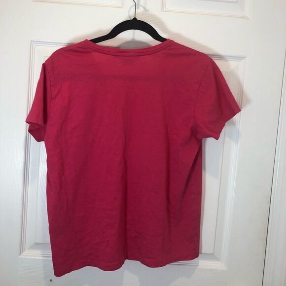 Ralph Lauren Sport pink v neck tee shirt, size large - Picture 5 of 7